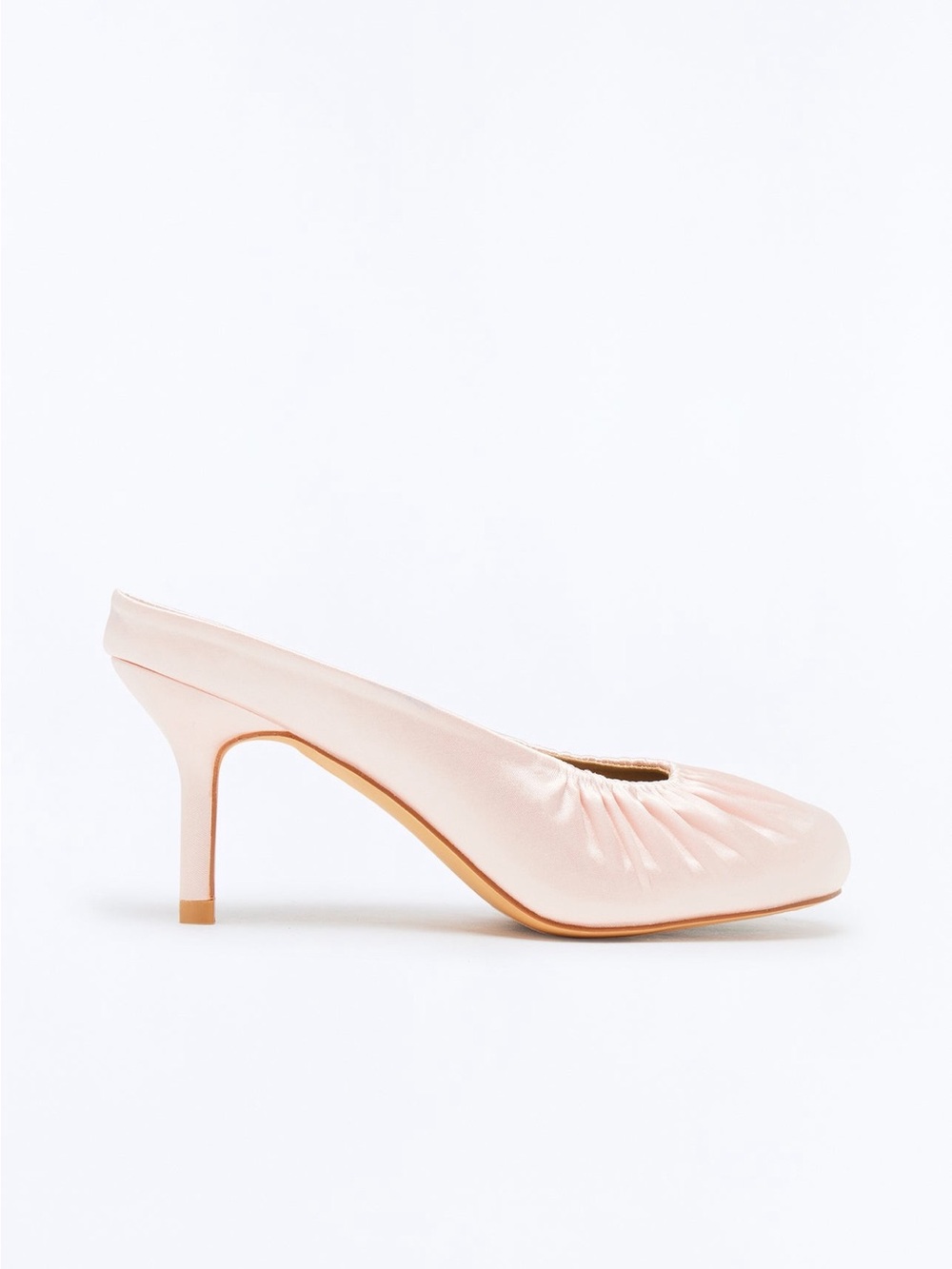 Rose Pink Satin Ballet Pump Heels